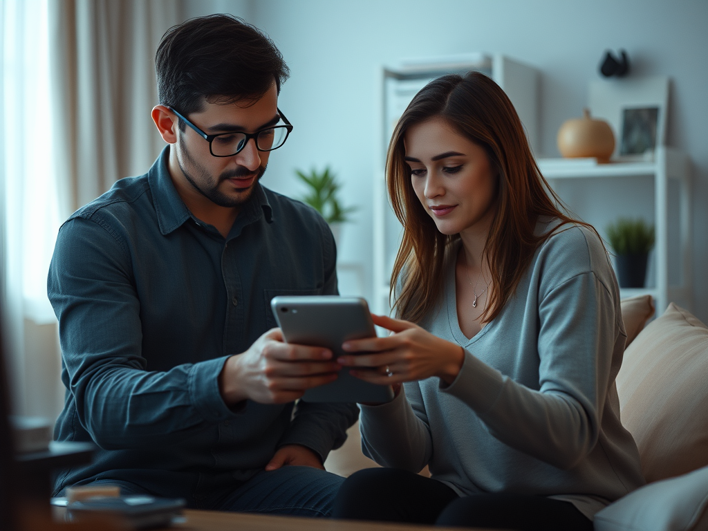 someone helping with tech problems at home